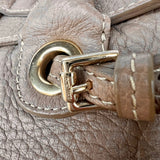 JIMMY CHOO Nude Grainy Calfskin Leather Rosalie Satchel Bag