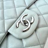 CHANEL Caviar Quilted Jumbo Double Flap Dark Grey