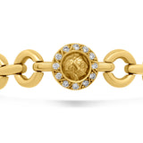 Bulbine - 18KT Yellow Gold Bracelet with Diamonds