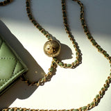 CHANEL 21B GREEN PEARL CRUSH BELT BAG/ MINI BAG Matelasse Shoulder Bag Green Pre-Loved