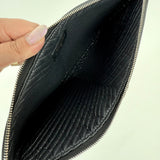 CHANEL  Calfskin Chevron Medium Boy Cosmetic Case Black