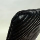 CHANEL  Calfskin Chevron Medium Boy Cosmetic Case Black