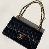 Chanel Vintage 24K Gold hardware Classic Flap Bag Medium Size