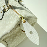 LOUIS VUITTON Beige Idylle Ivory Denim Mini Lin Canvas Monogram Speedy 30 cloth handbag Pre-Loved