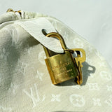 LOUIS VUITTON Beige Idylle Ivory Denim Mini Lin Canvas Monogram Speedy 30 cloth handbag Pre-Loved