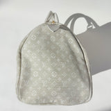 LOUIS VUITTON Beige Idylle Ivory Denim Mini Lin Canvas Monogram Speedy 30 cloth handbag Pre-Loved
