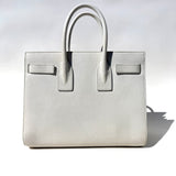 Saint Laurent light gray grained Leather Sac De Jour Dove