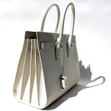 Saint Laurent light gray grained Leather Sac De Jour Dove
