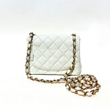 CHANEL Caviar Quilted Mini Square Flap White 2004