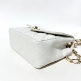 CHANEL Caviar Quilted Mini Square Flap White 2004