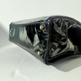 Chanel Quilted Chevron 2way Tote Black Patent Leather Shoulder Bag Timeless classique top handle Pre-Loved