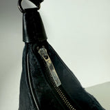 LOUIS VUITTON Vintage LV Monogram Little Boulogne Mini Shoulder Bag Black Satin