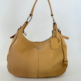 Prada Vitello Daino Zip Top Hobo Neutral Beige Pre-Loved