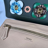 Fendi Flowerland DotCom Vitello Baltico Nappa Flowerland Studded Bag Authentic