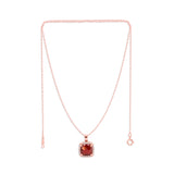 Calibrachoa - 14KT Rose Gold Garnet Necklace