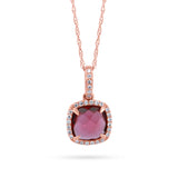 Yarrow - 14KT Rose Gold Rhodolite Garnet Necklace