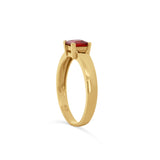 Weigela - 14KT Yellow Gold Princess Garnet Ring