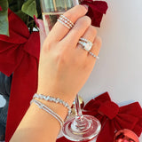 14K White Gold Lab Grown Diamond Bezel Tennis Bracelet 12.51 CT TW F/VS1