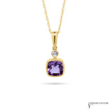 Cupani - 14KT Yellow Gold Amethyst and Diamond Necklace