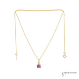 Cupani - 14KT Yellow Gold Amethyst and Diamond Necklace