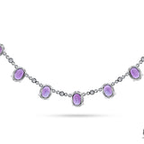 Lavender - 14KT White Gold Amethyst and Diamond Necklace