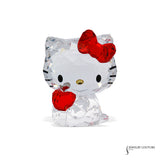Swarovski Hello Kitty Red Apple Figurine with Crystal Bow – Collectible Sanrio Crystal Decor