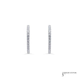 Campion - 14KT White Gold Lab Grown Diamond Hoop Earrings