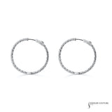 Campion - 14KT White Gold Lab Grown Diamond Hoop Earrings