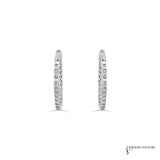 Campion - 14KT White Gold Lab Grown Diamond Hoop Earrings