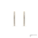 Weigela - 14KT Yellow Gold Lab Grown Diamond Hoop Earrings