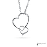 Entwined Hearts - 14KT White Gold Diamond Charm