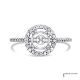 Blossom - 18KT White Gold Semi-Mount Diamonds Elegant