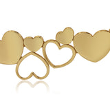 14KT Yellow Gold Heart Necklace - Intertwined Hearts
