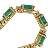 14KT Yellow Gold Emerald Tennis Bracelet 14KT Yellow Gold – 19.00 CT Natural Emeralds & 1.14 CTW Diamonds