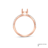 Autumn - 14KT Rose Gold Round Semi-Mount Engagement Ring