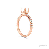 Autumn - 14KT Rose Gold Round Semi-Mount Engagement Ring