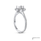 Blossom - 18KT White Gold Semi-Mount Diamonds Elegant