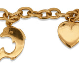 18K Yellow Gold Vintage Charm Bracelet – Estate Jewelry with Playful Motifs