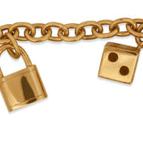 18K Yellow Gold Vintage Charm Bracelet – Estate Jewelry with Playful Motifs