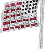 White Gold American Flag Brooch with Sapphire, Ruby & Diamond | Patriotic Fine Jewelry Pin
