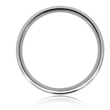 Hand-Carved Men’s Wedding Band 14K White Gold