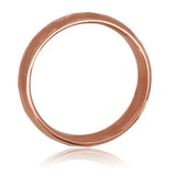 Hammered finish Men's Wedding Band 14KT Rose Gold