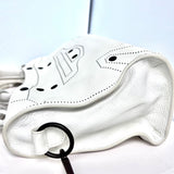 BALENCIAGA  Veau Soyeux Perforated Blackout Hardware S City White Motocross Perforated Bag