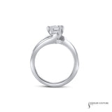 Pilea - 14KT White Gold Round Diamond Engagement Ring