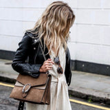 GUCCI Dionysus Medium Brown shoulder bag Suede and Leather Taupe Pre-Owned