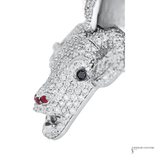 Icebox Goat Pendant 14k White Gold with 20" Chain Pre-Owned