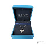Icebox Goat Pendant 14k White Gold with 20" Chain Pre-Owned
