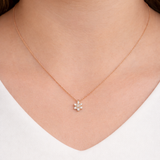 Snowie - 14KT Rose Gold Diamond Pendant Necklace