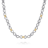 Infinity Bujukan 14K Gold Sterling Silver Chain Necklace