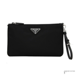 Prada Tessuto Nylon Wristlet Clutch Pouch – Black – Pre-Owned